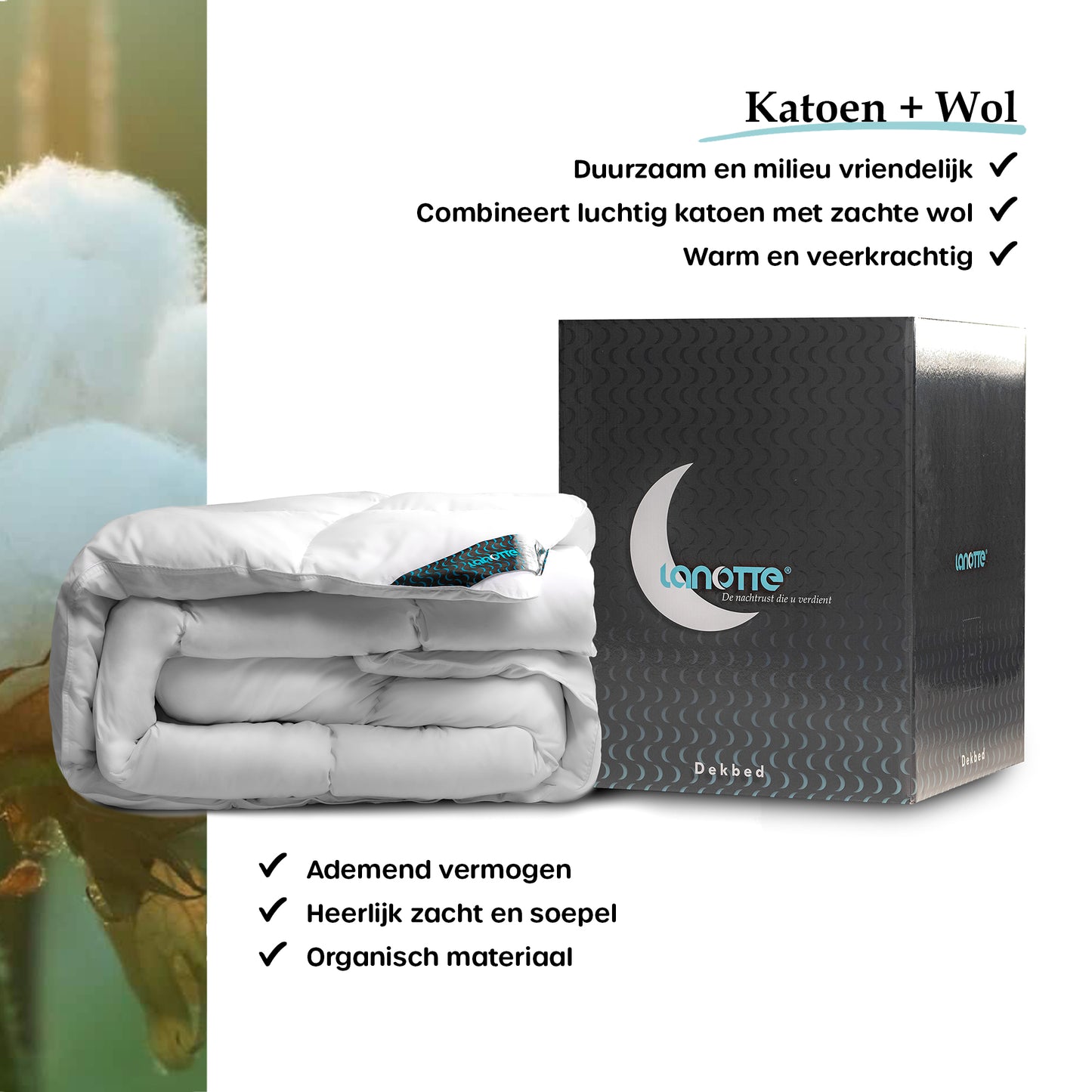 Lanotte® - Dekbed 30%/70% Wol-Katoen