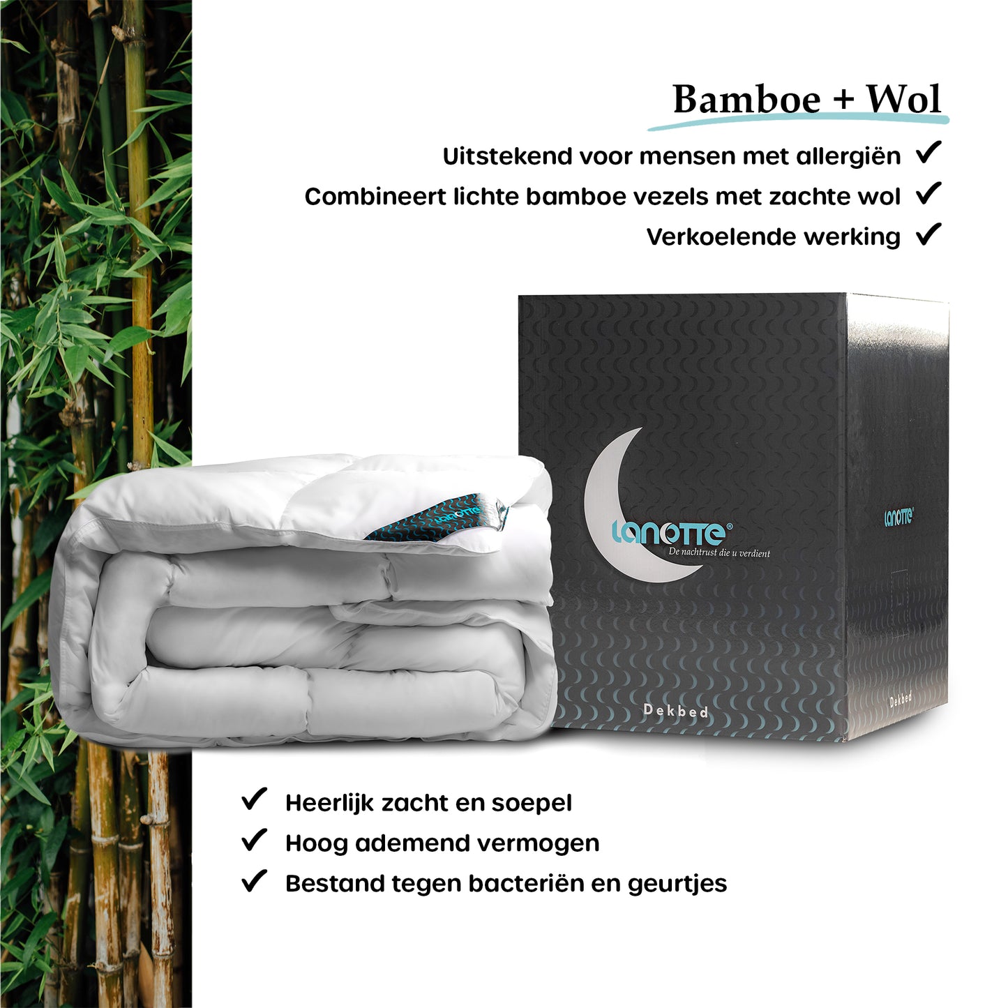 Dekbed 30%/70% Wol-Bamboe