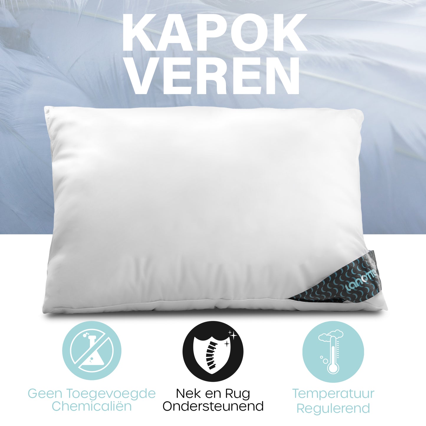Lanotte® - Hoofdkussen 40%/60% Veren-Kapok