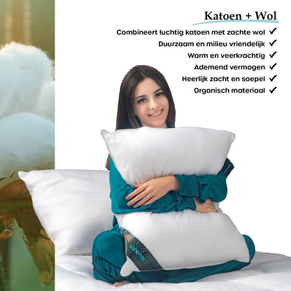 Lanotte® - Hoofdkussen 70%/30% Katoen-Wol