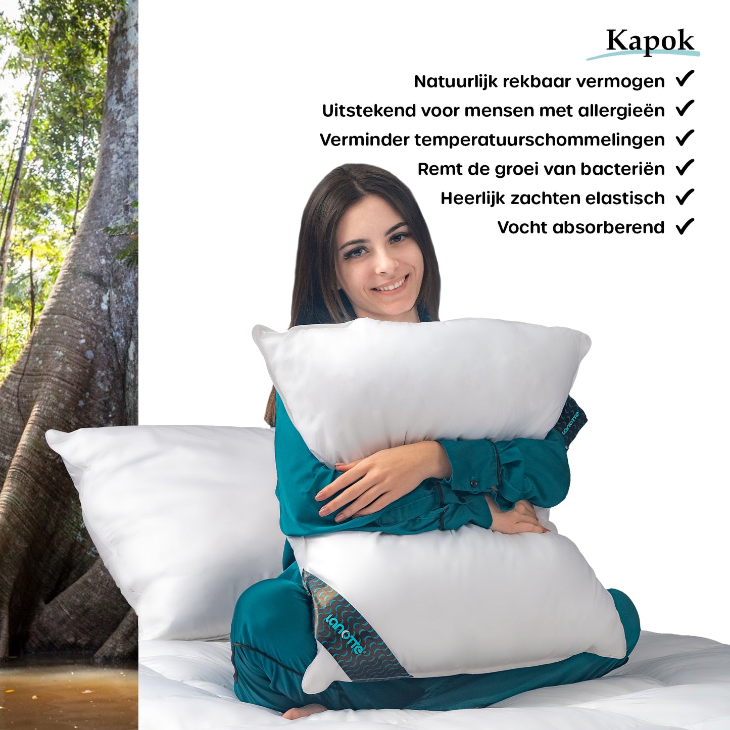 Lanotte® - Hoofdkussen 100% Kapok